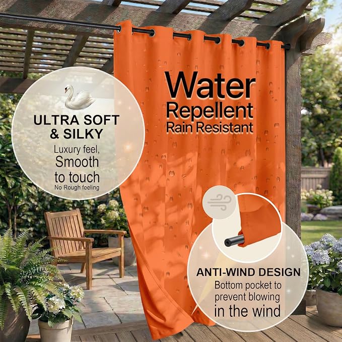 Waterproof Outdoor Curtain W52 x L63 - Image 4