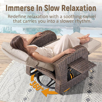 Luxury Patio Swivel Recliner Chair - Image 5