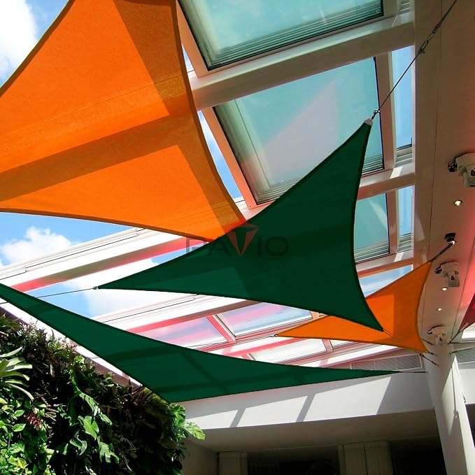 Patio Paradise 7' x 7' x 7' Sun Shade Sail Triangle Canopy Shade Cloth Fabric - Image 5