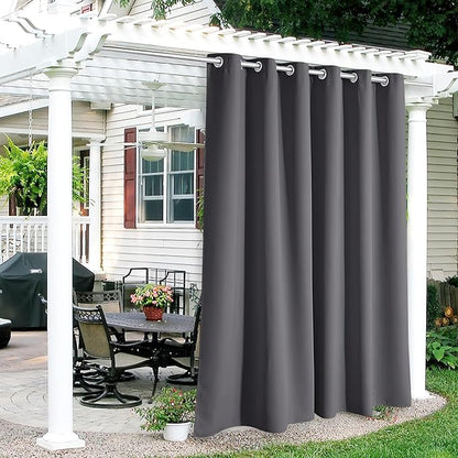 RYB HOME Outdoor Curtains for Patio Waterproof Privacy Thermal Insulated | by RYBHOME
