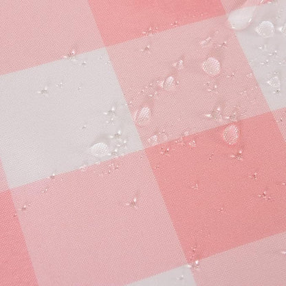 Cupuamon 2 Pack Waterproof Polyester Fabic Rectangle Checkered Tablecloth，60x102 Outdoor Table Cloth，Oil Stain Prevention Table Cloth for Pinics and Parties（Pink and White）