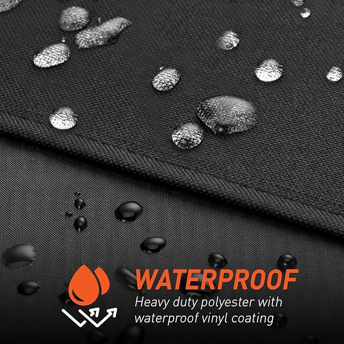 Arcedo Outdoor Grill Cover 32 Inch, Heavy Duty Waterproof 2 Burner Gas BBQ Small Grill Covers Compatible with Char Broil Weber Brinkmann Holland, Black