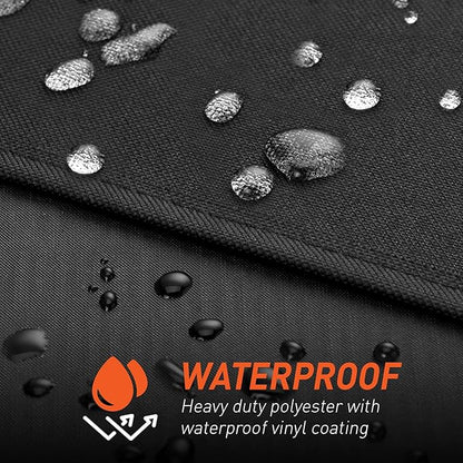 Arcedo Outdoor Grill Cover 32 Inch, Heavy Duty Waterproof 2 Burner Gas BBQ Small Grill Covers Compatible with Char Broil Weber Brinkmann Holland, Black