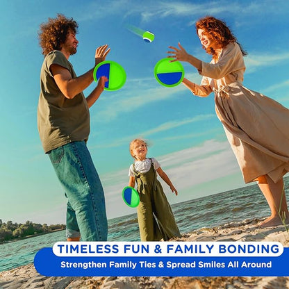 Ayeboovi Toss and Catch Ball Game Outdoor Beach Pool Toys for Kids Games 6 Paddle 3 Balls Pool Beach Lawn Yard Games 3 4 5 6 7 8+ Year Old Toddler Boys Girls Birthday Gift Stocking Stuffers