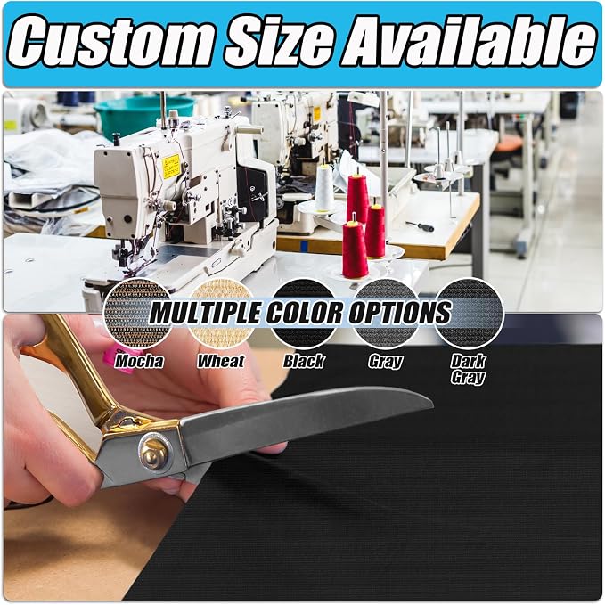 Amagenix 90% Shade Fabric 5'X 18' Black Sun Shade Cloth - Image 2