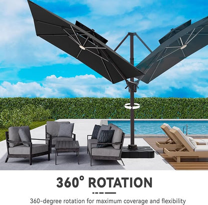 10x13 FT Outdoor Cantilever Patio Umbrella - Image 3