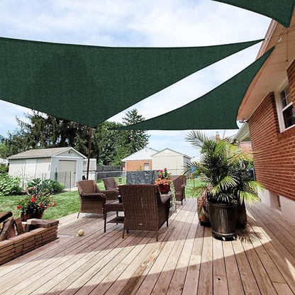Patio Paradise 25' x 25' x 25' Sun Shade Sail Triangle Canopy Shade Cloth by Patio