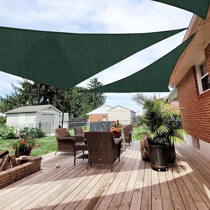 Patio Paradise 26' x 26' x 26' Sun Shade Sail Triangle Canopy Shade Cloth by Patio