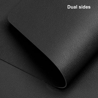 Myir JUN Table Runner Double Sided Vinyl Runner Table 94 Inch Long Runner for Table Washable Waterproof Non-Slip for Home Decorations Black,12 x 94 inch