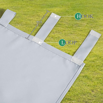 2 Panels Windproof Detachable Top Blackout Outdoor Curtains - Image 4
