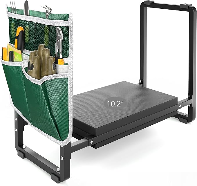 Garden Kneeler and Seat, 10.2" Wider Heavy Duty Thick by FlinterOfficial