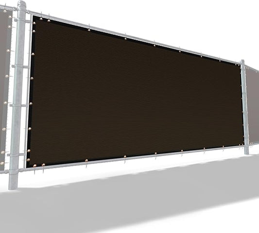 Royal Shade Custom Size 4' x 1' Brown Fence Privacy Screen Windscreen Cover Netting Mesh Fabric Cloth - Cable Zip Ties Included (We Make Custom Size)