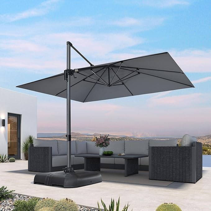 PURPLE LEAF Patio Umbrella 10' x 13' Built by PURPLELEAF