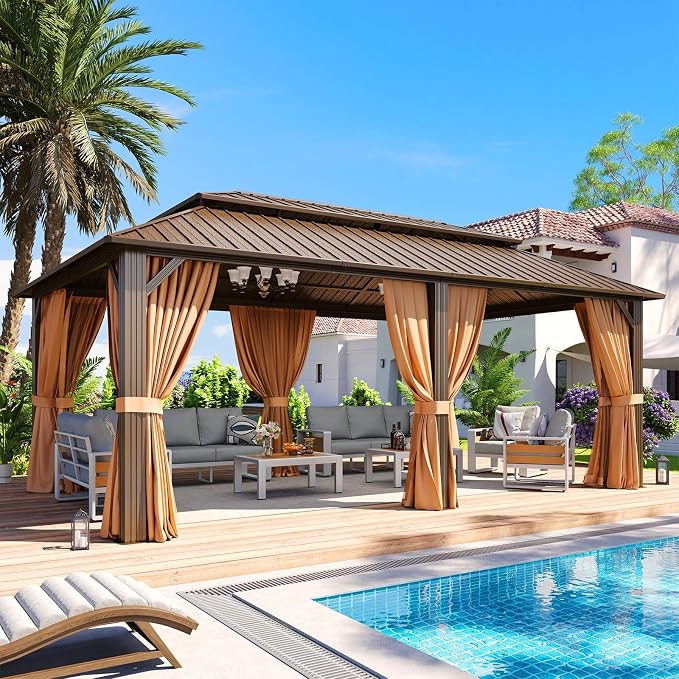 Aoxun Gazebo 20x12 Hardtop Gazebo by Aoxun