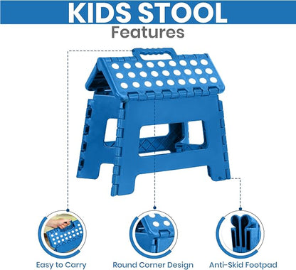 Utopia Home Folding Step Stool 9 Inch, built-in handle, and 300 lbs support - Image 3