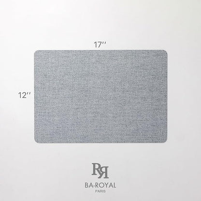 Faux Leather Placemats Set of 8 Vinyl Washable Wipeable Table Mats for Kitchen Dining Table Heat Resistant Waterproof Modern Indoor/Outdoor Placemats Non-Slip Easy Clean Place Mats (Stargaze)