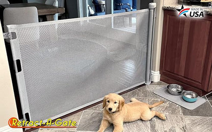 Retract-A-Gate 72" Gray: The Original and only Made in USA Retractable Baby, Dog, & Cat Gate
