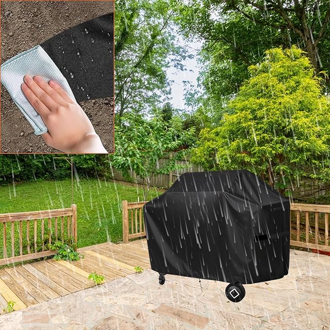 Grill Griddle Cover for Brand-Man Griddle Grill Combo 6-Burner, Portable Gas BBQ Covers, Waterproof Outdoor Propane Grills Cover-22.4" D x 64" W x 42" H