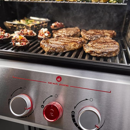 Weber Genesis E-415 Natural Gas Grill for Outdoor Grilling, 4 Burners, Black