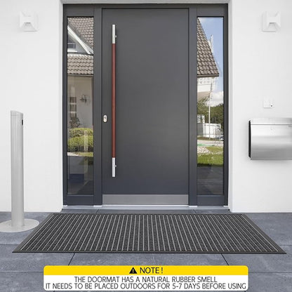 Indoor Outdoor Front Door Mats, 72" x 24" Rubber Backing Non Slip Durable Welcome Floor Mats for Patio, Garage Entrance, Stain and Fade Resistant Commercial Doormats for High Traffic