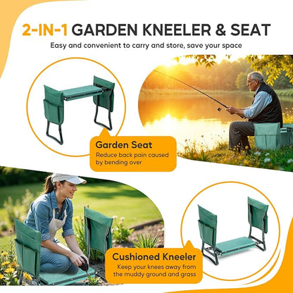 Simple Deluxe Garden Kneeler and Seat, Foldable Kneeling Stool - Image 5