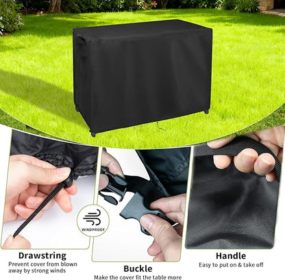 Grill Cart Cover, Outdoor Grill Stand Cover with UV Protection & Windproof Straps,Heavy Duty Covers for Most Standard Grill Carts/Pizza Oven Table -20" D x 42" W x 31.5" H
