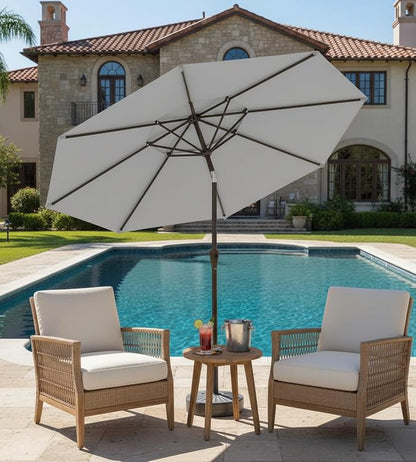 9FT Auto-Tilt Patio Umbrella|Outdoor Market Table Umbrella - Image 6