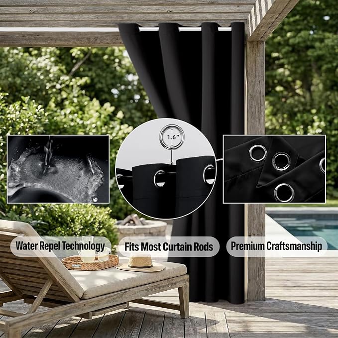 DIVA EN CAMINO DEC Outdoor Patio Curtain Waterproof Darkening Thermal Insulated - Image 5