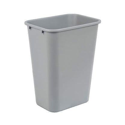 Amazon Basics Rectangular Commercial Office Wastebasket, 10 gallons (Pack of 1), Grey