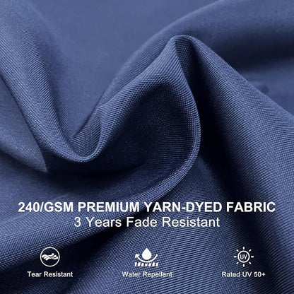 PURPLE LEAF Cantilever Patio Umbrellas 10'x 10' Square Double Top Navy Blue | - Image 5