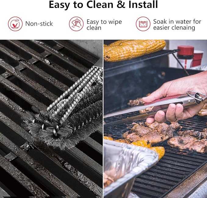 Cooking Grates Replacement Parts for Chargriller Gas Grill 2121,2123, 2222, 2828, 3001, 3030, 3725, 4000, 5050, 5252, 5650,9020,King Griller 3008, 5252,19 3/4" x 6 3/4" Each, 4 Pack
