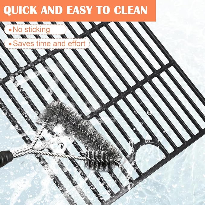 Hiorucet Grill Parts for Home Depot Nexgrill 720-0888N 720-0830H 720-0888 720-0888A Gas Grill, Cast Iron Grill Grates, Porcelain Steel Heat Plates, Burners for Nexgrill Replacement Parts 5 Burner