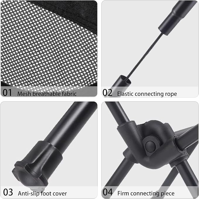 Wind Tour Portable Camping Chair Lightweight Foldable Outdoor Chair - Image 5