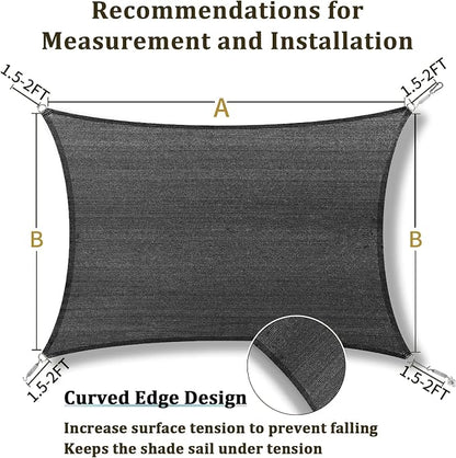 Shade&Beyond 12'x14' Sun Shade Sail Canopy Rectangle, UV Block Breathable - Image 5