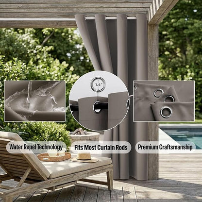 Waterproof Outdoor Curtain W105 x L95 - Image 5