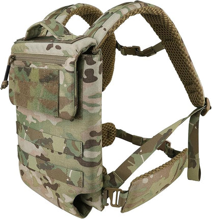 PETAC GEAR Upgraded Weighted Backpack Rucking Backpack for Weight Plates/Honeycomb Breathable fabric/Belt support/Back support platform (max 15lbs capacity) (MC)