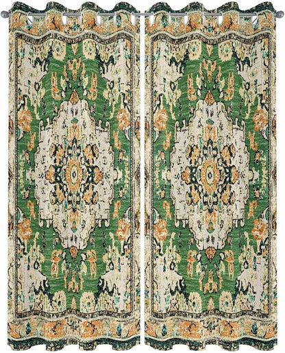 Ombre Green Boho Outdoor Curtains - Image 2