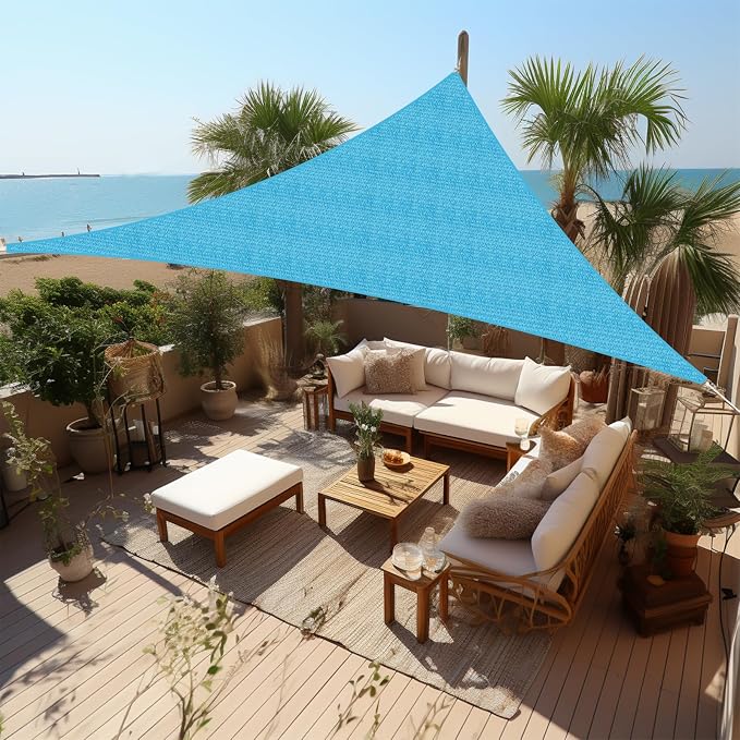 Shade&Beyond Custom Sun Shade Sail 15'x21'x25.8' Triangle Sun Sail Shades Patio by ShadeBeyond
