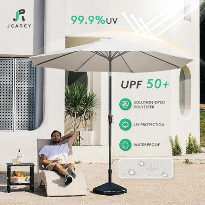 JEAREY 10 ft Outdoor Patio Umbrella w/Tilt and Crank - Image 3