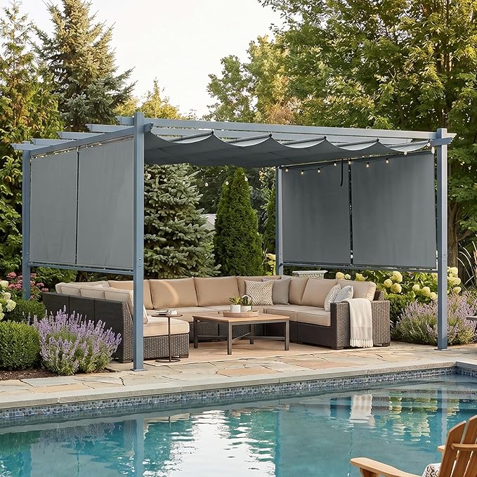10 x 12 ft Outdoor Pergola by Aoodor