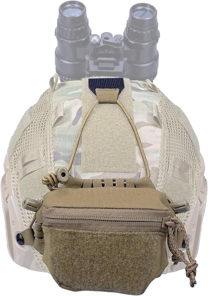 Tactical NVG Battery Pouch Helmet Mounted, Counter Weight Pouch GP Balance Retention for Fast MK1 PJ Airsoft Helmet
