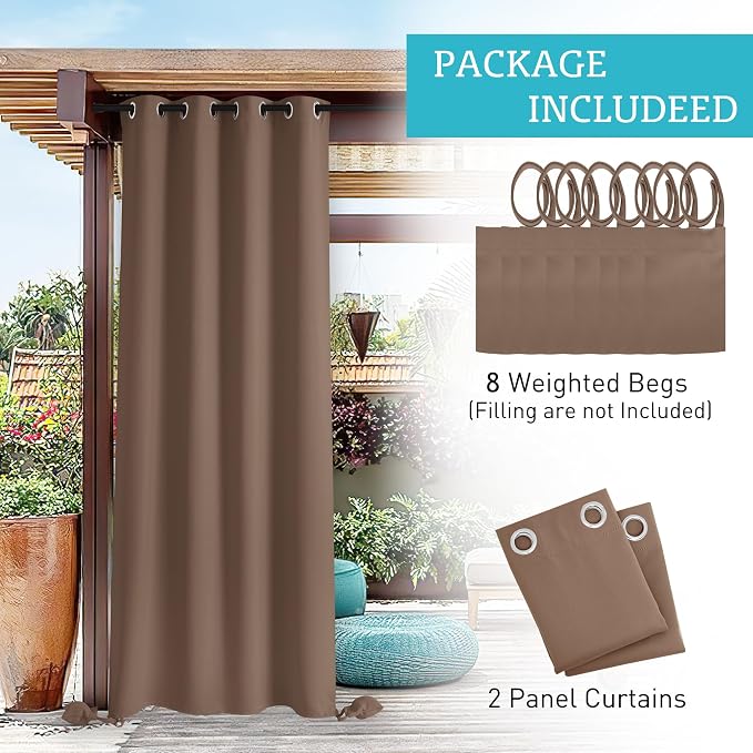 RYB HOME Extra Wide Outdoor Curtains - Image 9