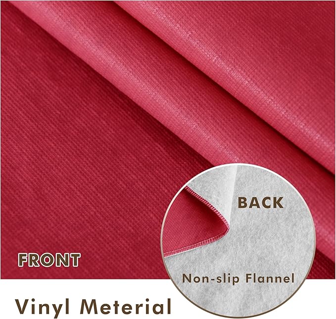 Nasitos 2 Pack Christmas Table Cloth Rectangle 60x102 Inch-Vinyl Red Tablecloth Waterproof Stain Resistant, Plastic Tablecloth for Outdoor Wedding, Festival, Camping, Picnic, Fiesta, Party