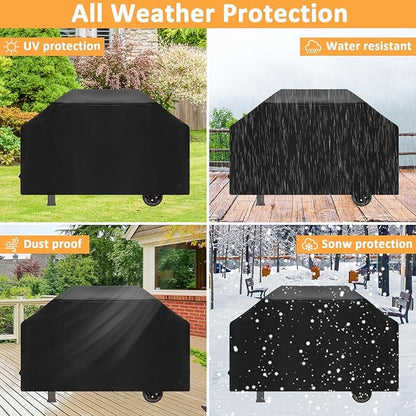Grill Cover for Charbroil 3-4 Burner Performance Gas Grills, Waterproof Full-Length Cover for Charbroil Performance Grill Cover, 62 Inch BBQ Outdoor Cover for 3-4 Burner Gas Grills
