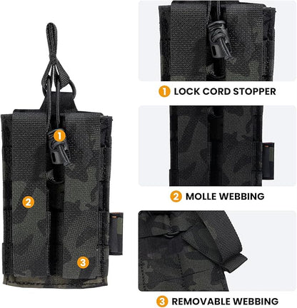 EXCELLENT ELITE SPANKER Tactical Open-Top Single/Double/Triple Molle Mag Pouch for Pistol Mag Pouch Tactical Bag Accessories Holder