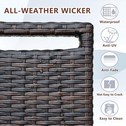 Outdoor Recliner, Outdoor Resin Wicker Patio Recliner Chair - Image 5