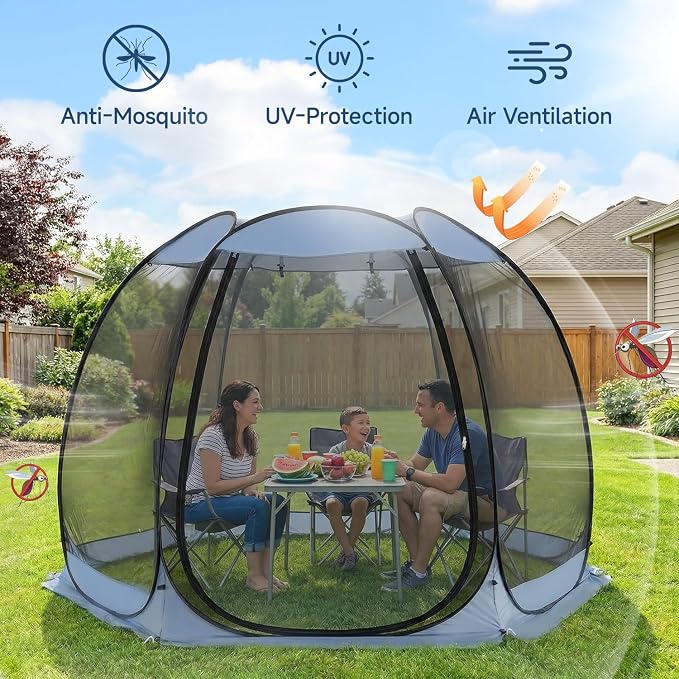 Alvantor Pop Up Screen House Tent, Instant Outdoor Gazebo - Image 3