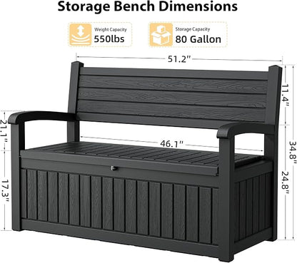 80 Gallon Lockable Deck Bench - Image 2