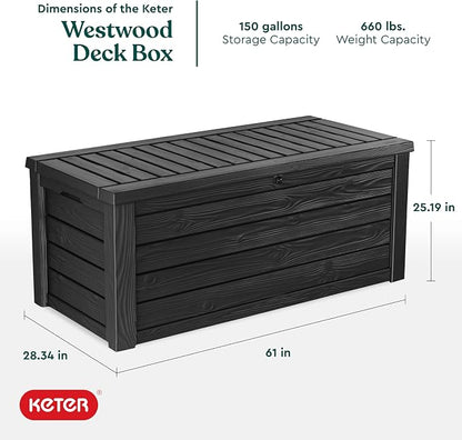 Keter Westwood 150 Gal Outdoor Storage Box - Image 2