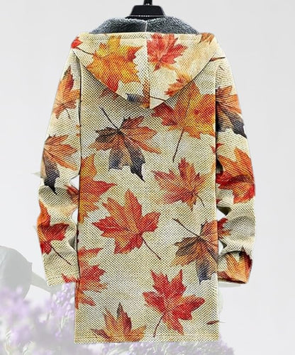 Men's Hooded Sweater Coat Knit Fleece Lined Long Cardigan Jacket with Zip Front Pocket Vintage Casual Zip Up